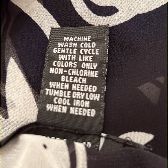 Alfani Sheer Floral Blouse With Built In Tank Underlining - Picture 7 of 8